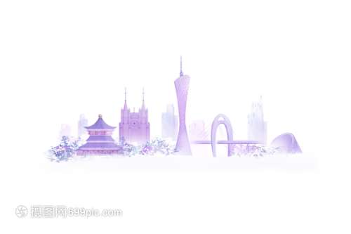 广州塔中式城市地标建筑